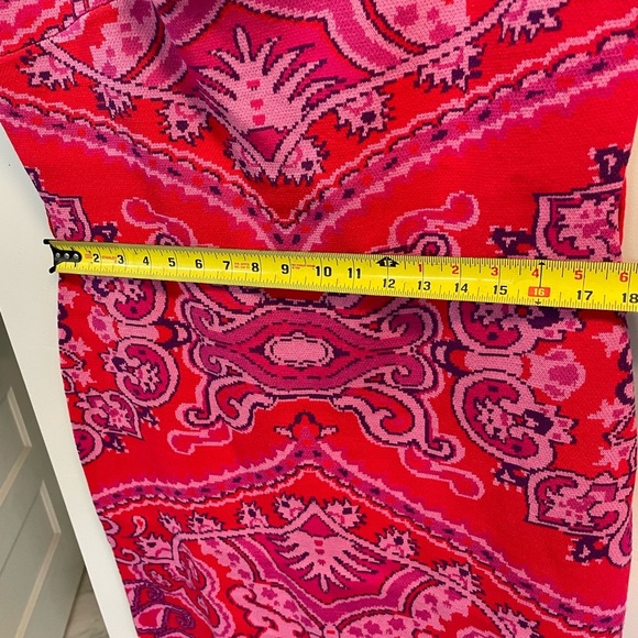 NWT FARMRIO, XL, I bought wrong size on final sale, red paisley scarf knit mini - Picture 7 of 11